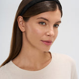 Suede headband С06, black, 2cm