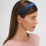 Suede headband С06, blue, 2cm