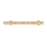 Goldplated hair barrette with baguette crystals