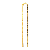 Textured hairpin, gold-plated