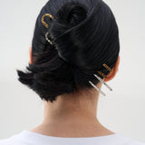 Textured rhodium-plated hairpin