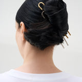 Textured hairpin, gold-plated