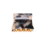 Small squared hair claw, marble
