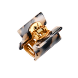 Small squared hair claw, marble