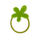 Flower scrunchie, green