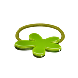 Flower scrunchie, green