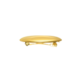 Small oval goldplated hairclip