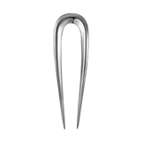 Classic hairpin, rhodium-plated