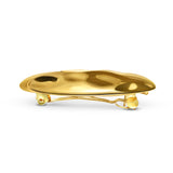Large oval goldplated hair barrette
