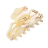 Bow style hair claw, marble beige