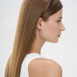 Satin headband, brown