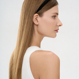 Satin headband, black