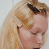 Classic hair clip, milk chocolate