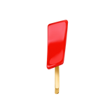 Rectangular hair clip, red