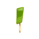 Rectangular hair clip, green