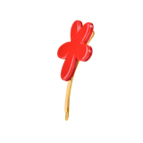 ყვავილიანი თმის სამაგრი, წითელი,