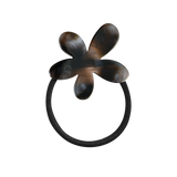 Flower scrunchie, graphite