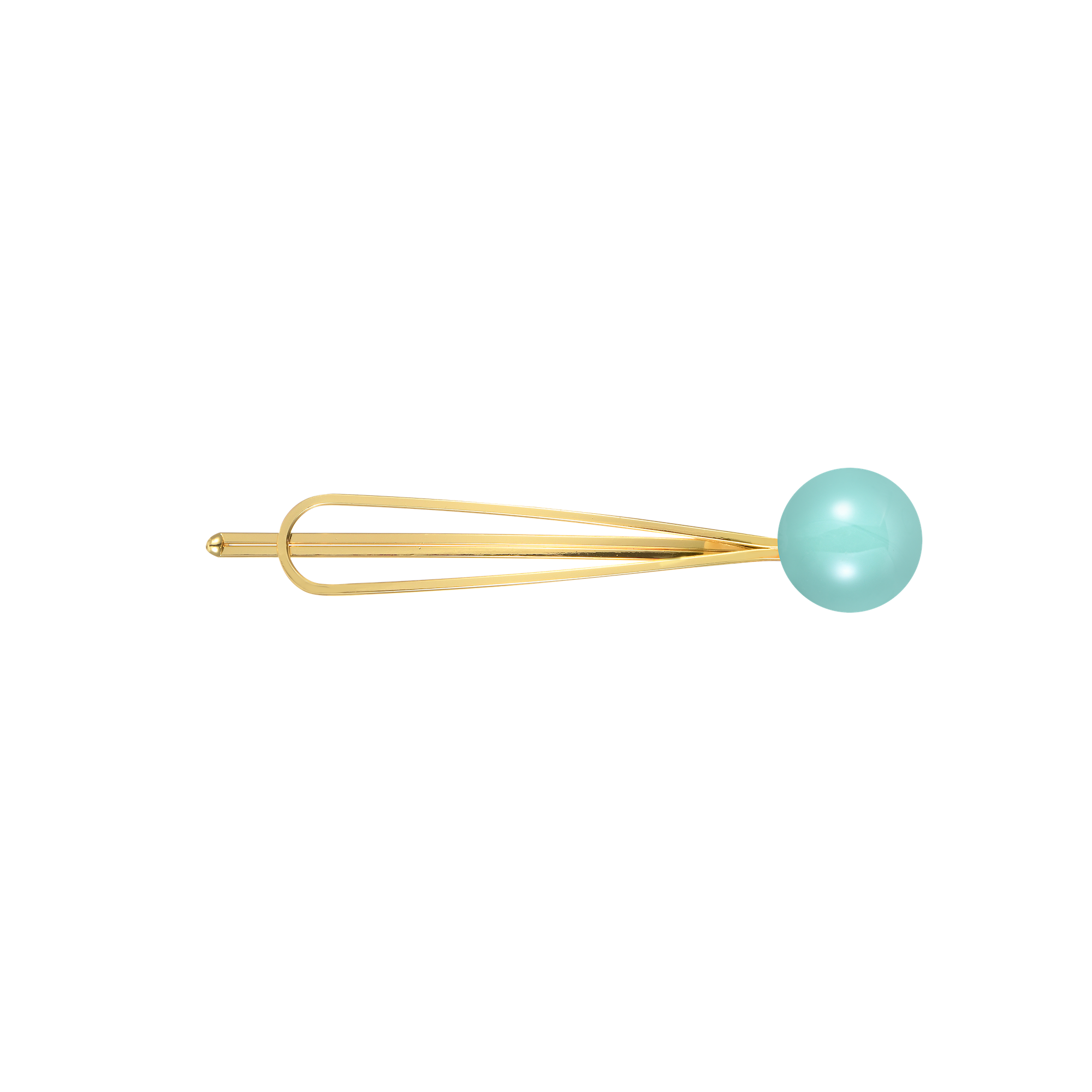 Clip with a ceramic ball, light blue