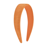 Suede headband С09, orange, 3cm