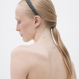 Satin headband, graphite
