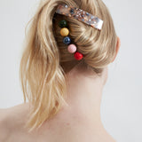 Clip with a ceramic ball, light blue