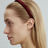 Satin headband, bordeaux