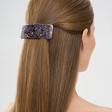 Rectangular hair barrette, lavanda pop