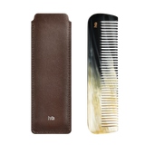 ტყავის ჩასადები თმის ჯაგრისისთვის, შოკოლადისფერი