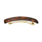 Rectangular hair clip, tartaruga brown